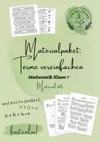 Vorschau - Arbeitsblätter - Terme vereinfachen - Materialpaket - Deckblatt