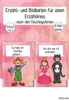 Vorschau - Bildkarten - Erzählkarten für einen Erzählkreis nach den Faschingsferien - Deckblatt