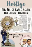 Vorschau - Arbeitsblätter - Der selige Carlo Acutis - der Influencer Gottes / Thema Heilige - Deckblatt