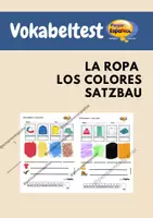 Vorschau - Test - Vokabel Test Ropa y colores Spanisch - Deckblatt