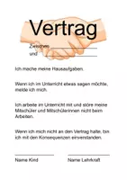 Vorschau - Arbeitsblätter - Verhaltens-Vertrag - Deckblatt