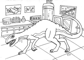 Vorschau - Mal- und Bastelvorlagen - Dinosaurier - Kreative Ausmalbilder - Handgezeichnet - Seite 3