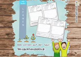 Vorschau - Arbeitsblätter - Dem Lernen auf der Spur: Wochenrückblick/Reflexion - Seite 1