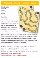Vorschau - Spiele - Lesespiel - Sätze lesen Klasse 1/2 - Seite 1