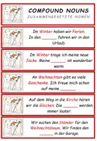 Vorschau - Fördermaterial/Inklusion - DaF / DaZ Englisch Winter Zusammengesetzte Nomen - Seite 1