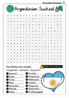 Vorschau - Arbeitsblätter - Argentinien Suchsel - Buchstabengitter - Seite 1