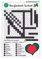Vorschau - Arbeitsblätter - Bangladesch Suchsel - Buchstabengitter - Seite 2