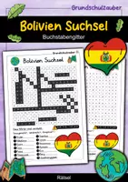 Vorschau - Arbeitsblätter - Bolivien Suchsel - Buchstabengitter - Deckblatt