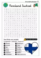 Vorschau - Arbeitsblätter - Finnland Suchsel - Buchstabengitter - Seite 1