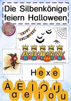 Vorschau - Arbeitsblätter - Die Silbenkönige feiern Halloween - Deckblatt