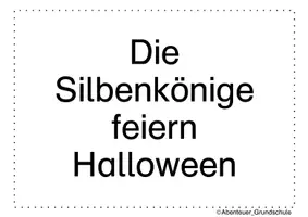 Vorschau - Arbeitsblätter - Die Silbenkönige feiern Halloween - Seite 3