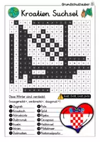 Vorschau - Arbeitsblätter - Kroatien Suchsel - Buchstabengitter - Seite 2