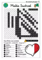 Vorschau - Arbeitsblätter - Malta Suchsel - Buchstabengitter - Seite 2