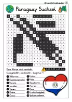 Vorschau - Arbeitsblätter - Paraguay Suchsel - Buchstabengitter - Seite 2