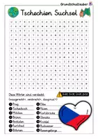 Vorschau - Arbeitsblätter - Tschechien Suchsel - Buchstabengitter - Seite 1