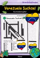 Vorschau - Arbeitsblätter - Venezuela Suchsel - Buchstabengitter - Deckblatt