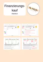 Vorschau - Arbeitsblätter - Der Finanzierungskauf (Handout & Lösung) - Deckblatt