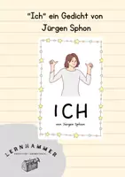 Vorschau - Arbeitsblätter - Tafelkarten und Arbeitsblatt Gedicht "Ich" Jürgen Sphon - Deckblatt