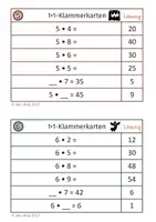 Vorschau - Arbeitsblätter - 60 Einmaleins-Klammerkarten mit Lösungen - Seite 3