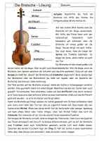 Vorschau - Arbeitsblätter - Instrumentenkunde: Die Bratsche (mit Lösung) - Seite 1