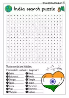 Vorschau - Spiele - India Search puzzle - Letter grid (English) - Seite 1