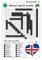 Vorschau - Arbeitsblätter - Iceland Search puzzle - Letter grid (English) - Seite 2