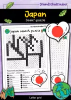 Vorschau - Arbeitsblätter - Japan Search puzzle - Letter grid (English) - Deckblatt
