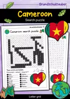 Vorschau - Arbeitsblätter - Cameroon Search puzzle - Letter grid (English) - Deckblatt