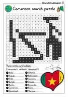 Vorschau - Arbeitsblätter - Cameroon Search puzzle - Letter grid (English) - Seite 2