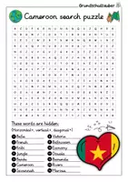 Vorschau - Arbeitsblätter - Cameroon Search puzzle - Letter grid (English) - Seite 1