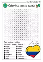 Vorschau - Spiele - Colombia Search puzzle - Letter grid (English) - Seite 1