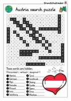 Vorschau - Arbeitsblätter - Austria Search puzzle - Letter grid (English) - Seite 2