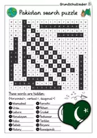 Vorschau - Arbeitsblätter - Pakistan Search puzzle - Letter grid (English) - Seite 2