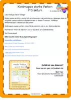 Vorschau - Fördermaterial/Inklusion - Klettmappe Wörter lesen Präteritum - unregelmäßige Verben - Seite 1