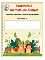 Vista previa - Manualidades / Dibujos para colorear - Cuadernillo de los Animales del Bosque (20 actividades) - Portada