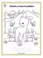 Vista previa - Manualidades / Dibujos para colorear - Cuadernillo de los Animales del Bosque (20 actividades) - página 1