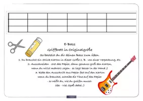 Vorschau - Mal- und Bastelvorlagen - MUSIK ✂️ Bastelanleitung für E-Bass • Instrumente einer Band - Seite 1