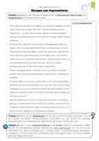 Vorschau - Arbeitsblätter - Übung zum Argumentieren, These, Begründung und Beispiel/Beleg differenzieren - Deckblatt