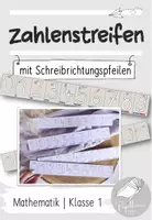 Vorschau - Fördermaterial/Inklusion - Zahlenstreifen mit Schreibrichtungspfeilen - Deckblatt
