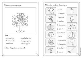 Vista previa - Hojas de trabajo - My autumn booklet - cuaderno de actividades (inglés) - página 2