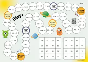 Vorschau - Arbeitsblätter - Addieren und subtrahieren im Zahlenraum 100 mit & ohne ZÜ - Spiel (Bingo) - Seite 3