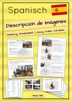 Vorschau - Arbeitsblätter - Descripción de imágenes, Bildbeschreibung Spanisch - Deckblatt