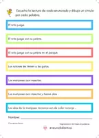 Vista previa - Hojas de trabajo - CONCIENCIA LÉXICA. SEGMENTACIÓN DE FRASES. - Portada