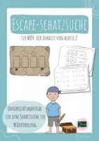 Vorschau - Arbeitsblätter - Escape-Game Schatzsuche Wiederholung Klasse 2 - Deckblatt