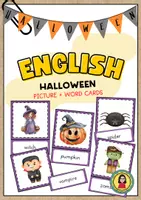 Vorschau - Fördermaterial/Inklusion - Halloween Flashcards Picture + Word Cards #happyhalloween24 - Deckblatt