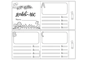 Vorschau - Arbeitsblätter - Herbst-ABC-Leporello Fachspezifische Leistung Nachschlagen im Wörterbuch - Seite 1