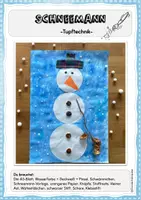 Vorschau - Mal- und Bastelvorlagen - Schneemann Kunstprojekt - Tupftechnik (Klasse 1+2) - Seite 2
