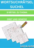 Vorschau - Arbeitsblätter - Wortsuchrätsel Suchsel Obst und Gemüse Klasse 3 und 4 - Deckblatt