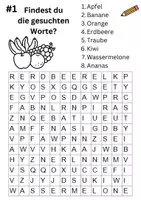 Vorschau - Arbeitsblätter - Wortsuchrätsel Suchsel Obst und Gemüse Klasse 3 und 4 - Seite 3