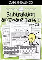 Vorschau - Arbeitsblätter - Subtraktion am Zwanzigerfeld mit ZÜ | Zahlenraum 20 - Deckblatt